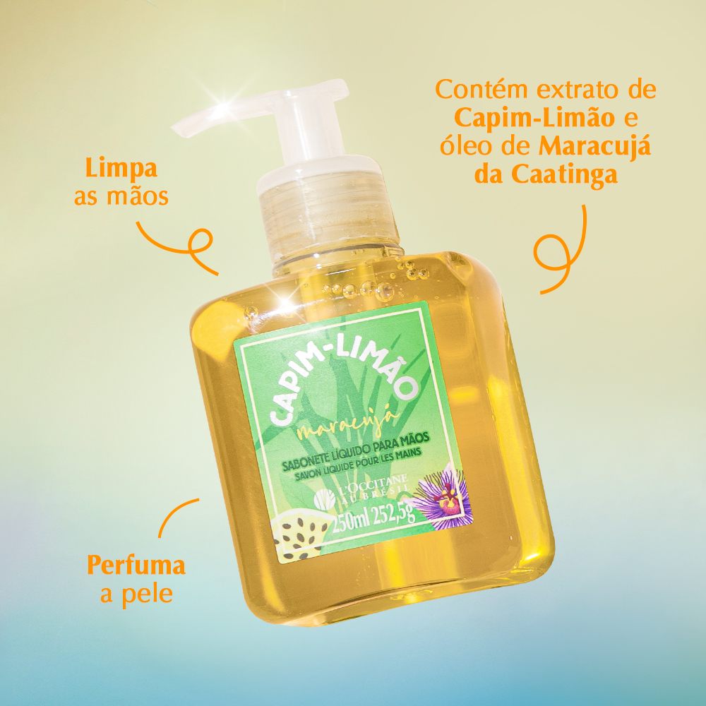 Sabonete Líquido para Mãos Capim-Limão Maracujá 250ml, ,  large image number 1